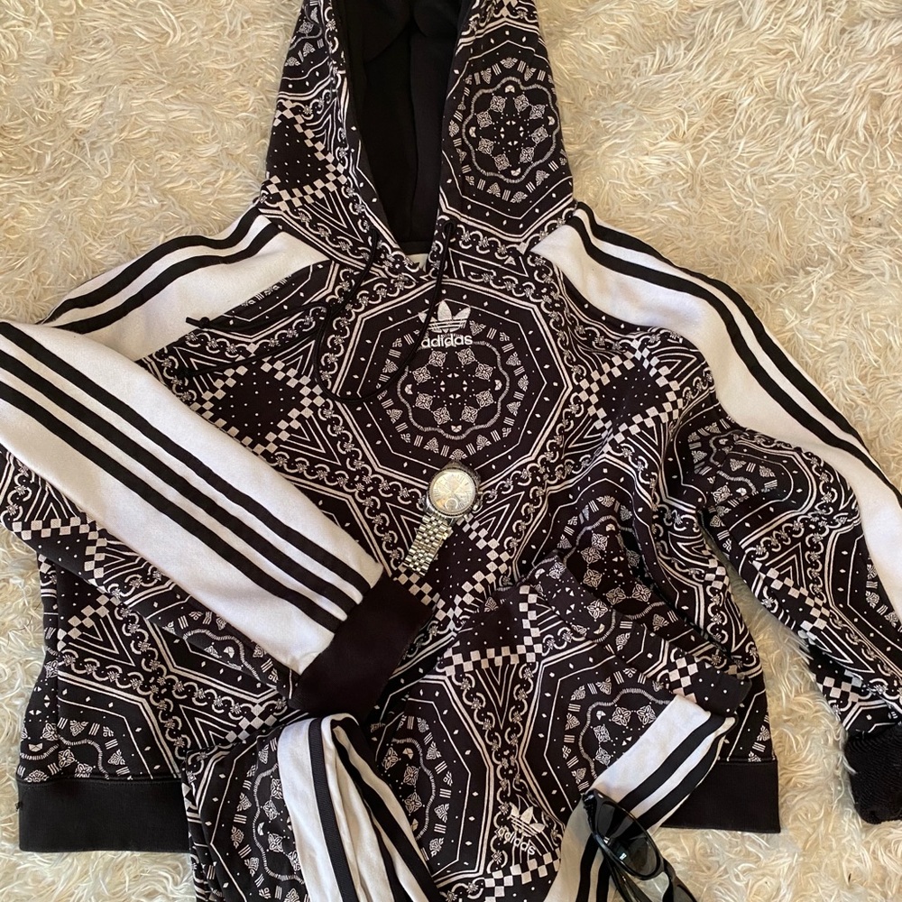ADIDAS Paisley 2piece set hoodie and leggings RARE